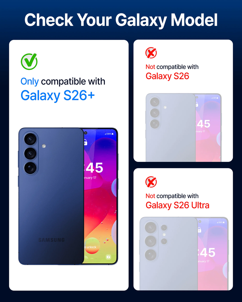 Korean Whitestone UV Dome Glass | Samsung Galaxy S26 Plus  Screen Protector with UV Light [2 Pack Glass]